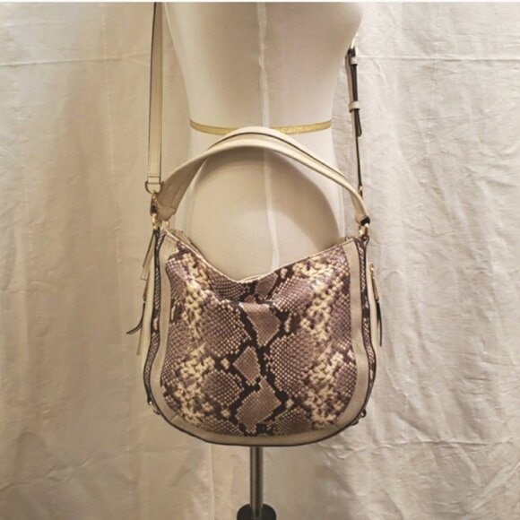 MICHAEL KORS JULIA Python Print Convertible Handbag - Picture 2 of 15
